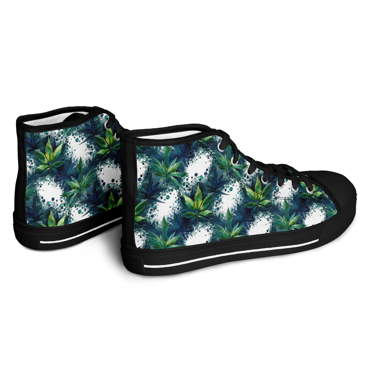 Chokefish™ Urban Peak Retro High Tops-Cannabis-013-2