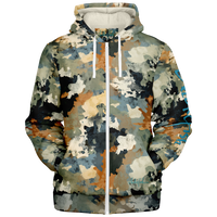 Chokefish™ Microfleece Zip-Up Hoodie Acid-Wash Colors-013