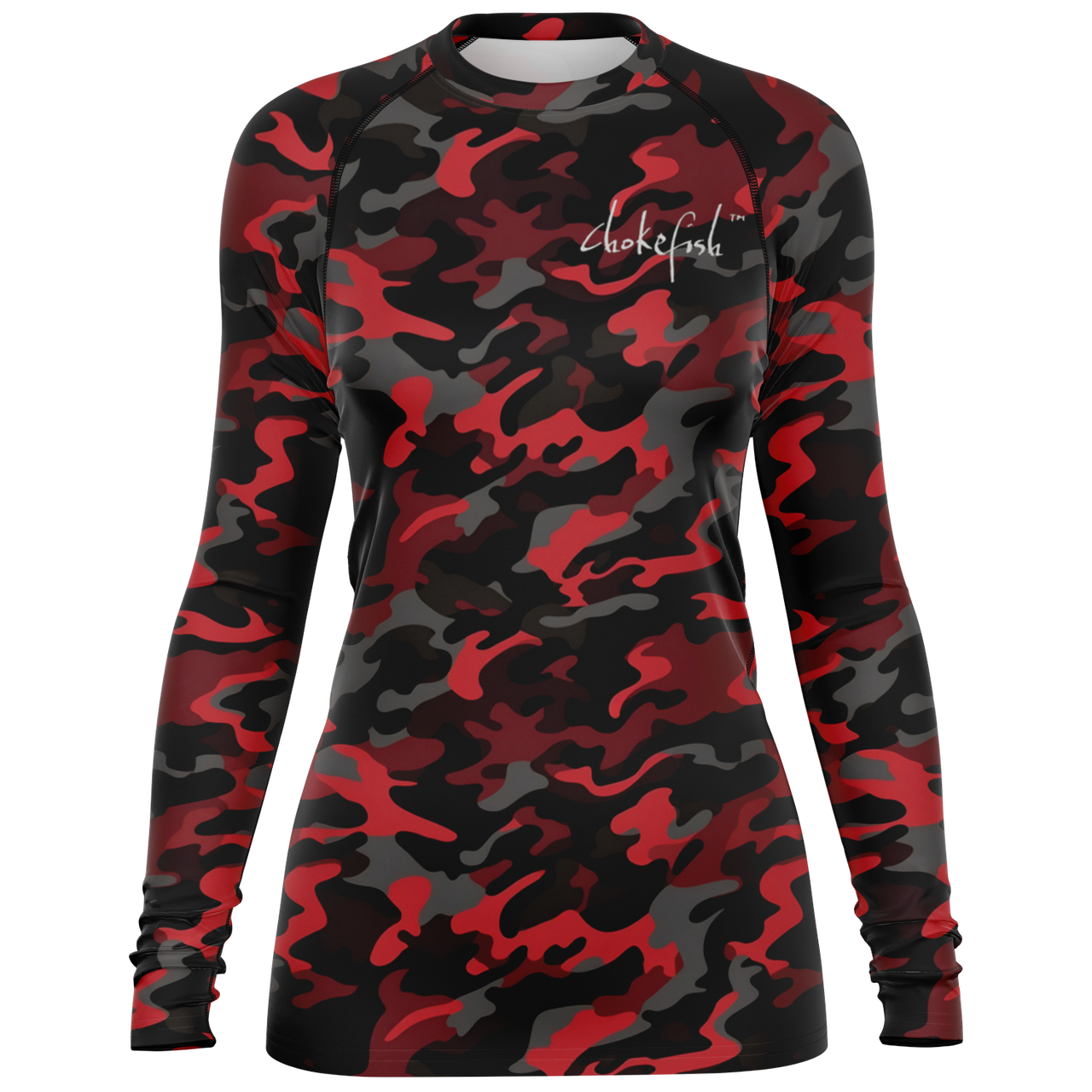 Chokefish™ Long Sleeve Rashguard Camouflage Woman's Shirt-010