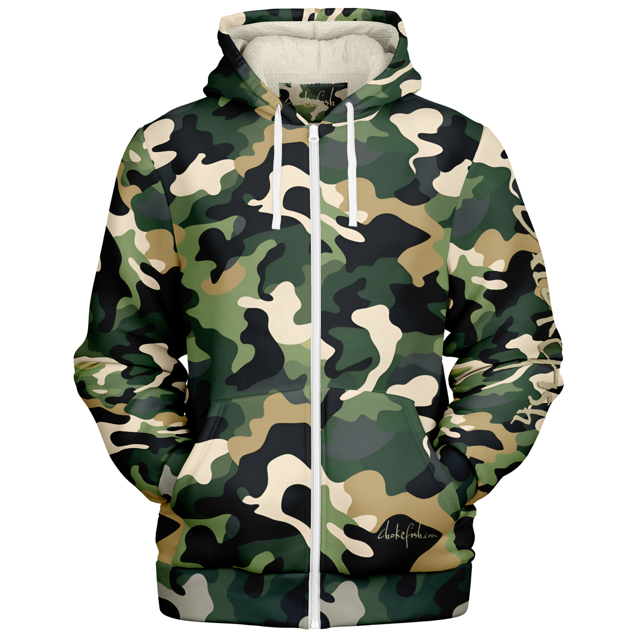 Chokefish™ Microfleece Zip-Up Hoodie Camouflage-002