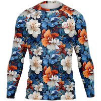 Chokefish™ Long Sleeve Rashguard Floral Men's Shirt-008