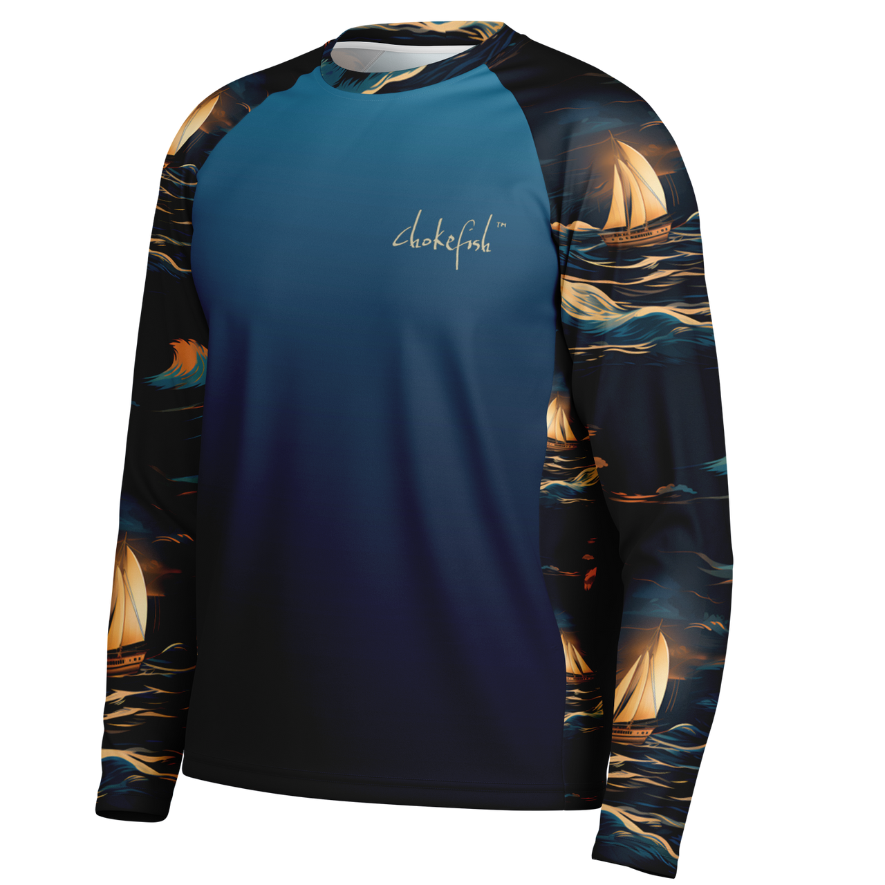 Chokefish™ Long Sleeve Every Day All Weather Trees&Boats Shirt Men's-015-Special-Edition