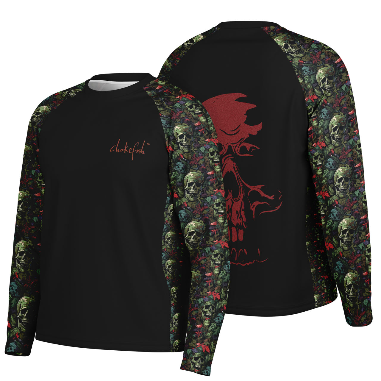 Chokefish™ Long Sleeve Every Day All Weather Skulls Shirt Men's-027