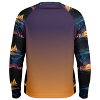 Chokefish™ Long Sleeve Every Day All Weather Trees&Boats Shirt Men's-018