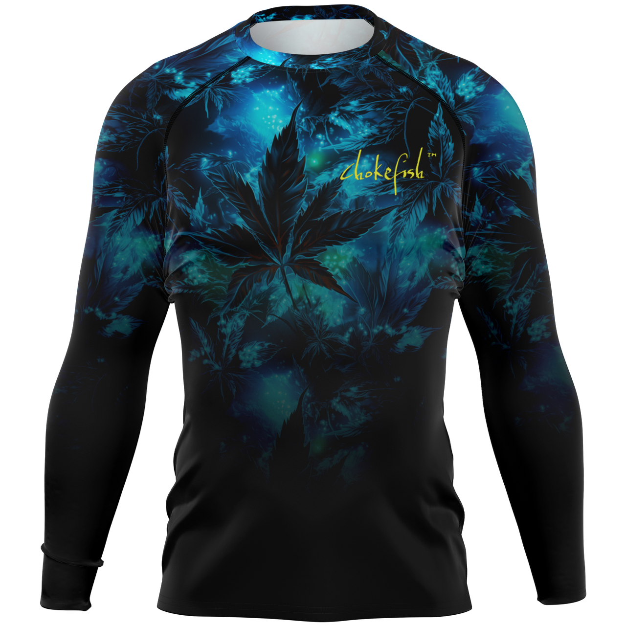 Chokefish™ Long Sleeve Rashguard Cannabis Men's Shirt-008