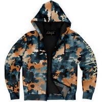 Chokefish™ Microfleece Zip-Up Hoodie Acid-Wash Colors-011B