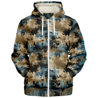 Chokefish™ Microfleece Zip-Up Hoodie Acid-Wash Colors-014