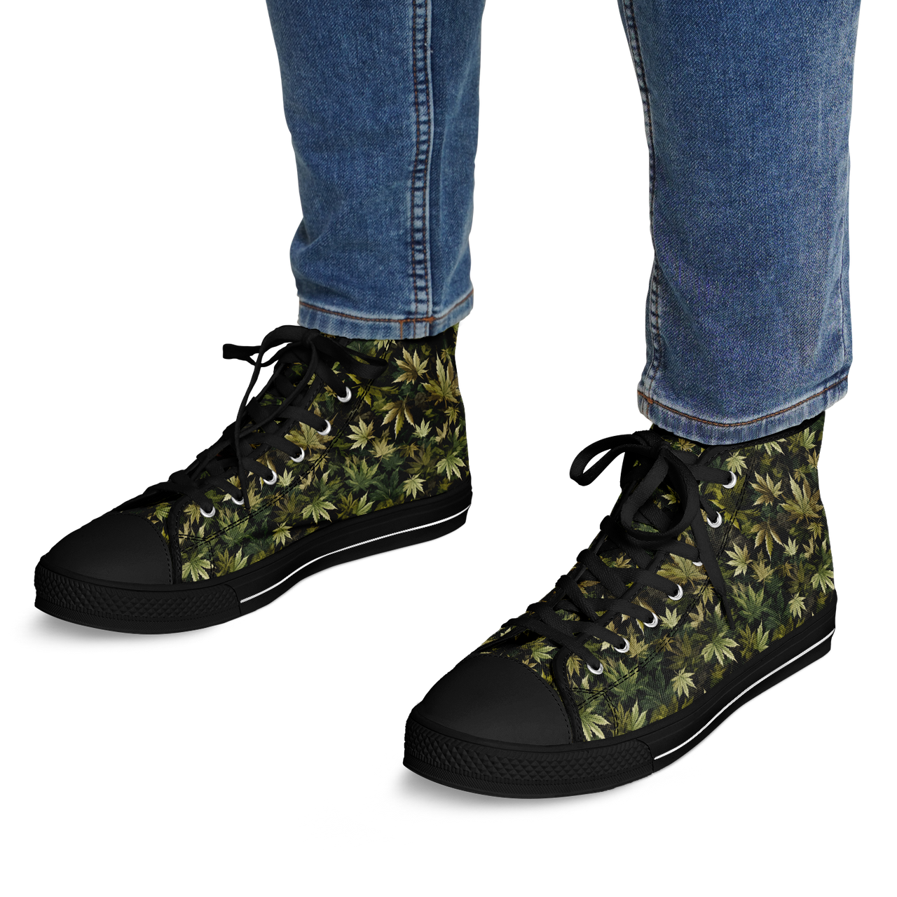 Chokefish™ Urban Peak Retro High Tops-Cannabis-007-2