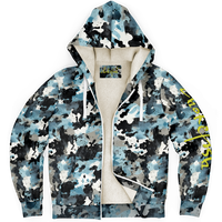 Chokefish™ Microfleece Zip-Up Hoodie Acid-Wash Colors-012