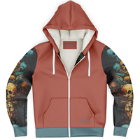 Chokefish™ Microfleece Zip-Up Hoodie Skulls-001