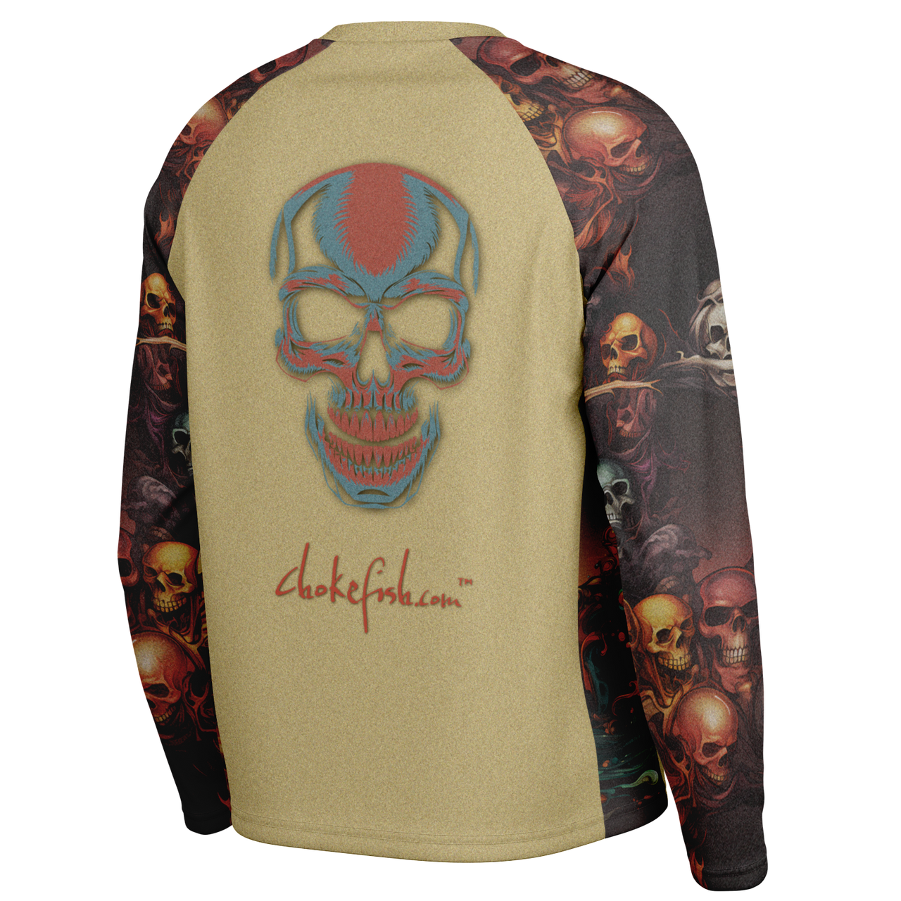 Chokefish™ Long Sleeve Every Day All Weather Skulls Shirt Men's-04SE
