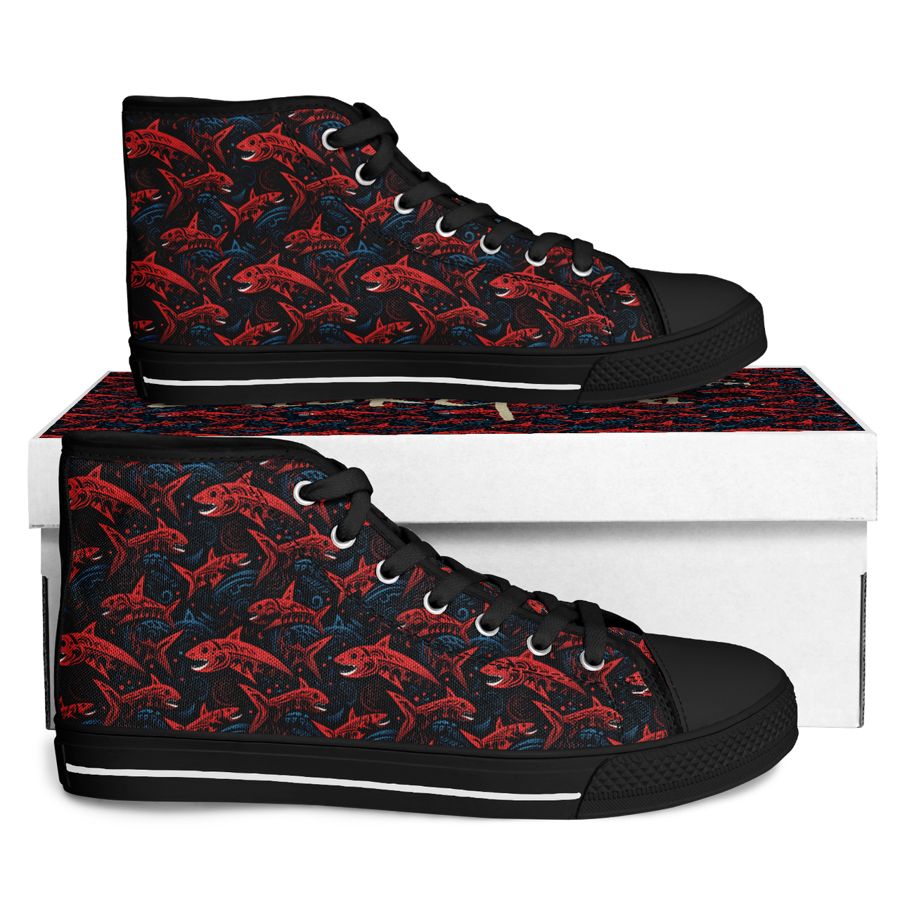 Chokefish™ Urban Peak Retro High Tops-Marine-001-2