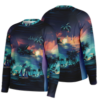 Chokefish™ Long Sleeve Every Day All Weather Trees&Boats Shirt Men's-009