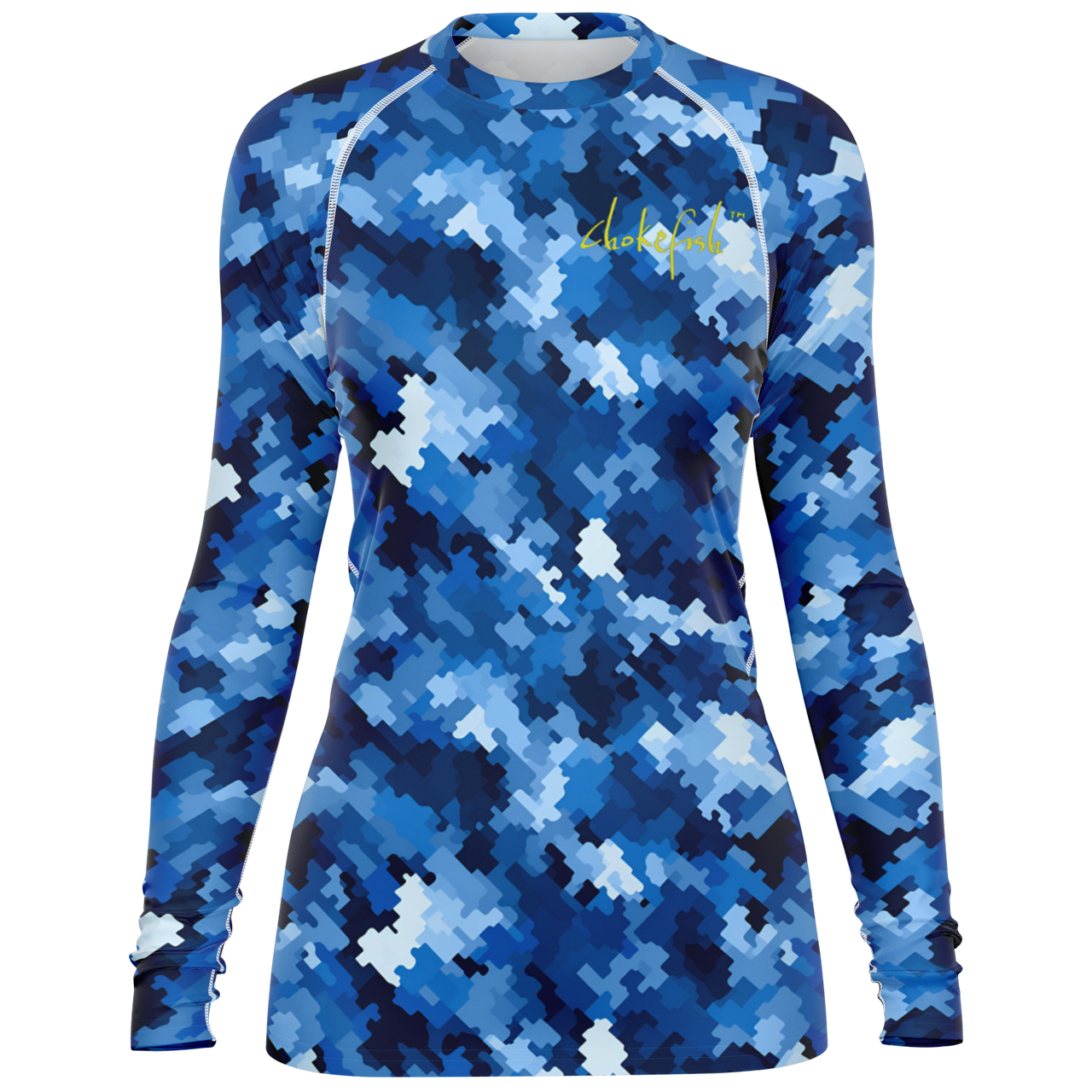 Chokefish™ Long Sleeve Rashguard Camouflage Woman's Shirt-013