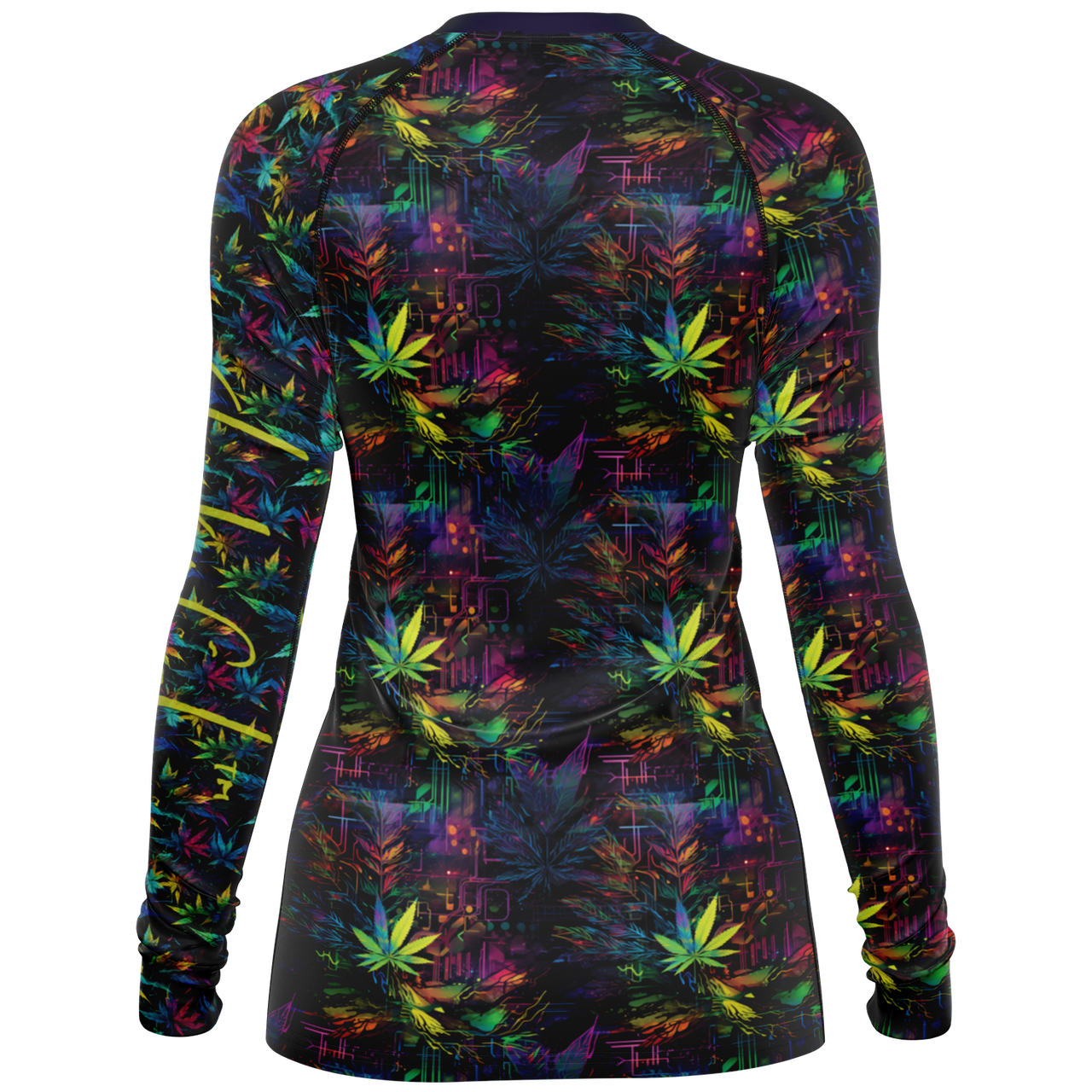 Chokefish™ Long Sleeve Rashguard Cannabis Woman's Shirt-009
