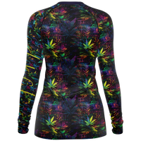 Chokefish™ Long Sleeve Rashguard Cannabis Woman's Shirt-009