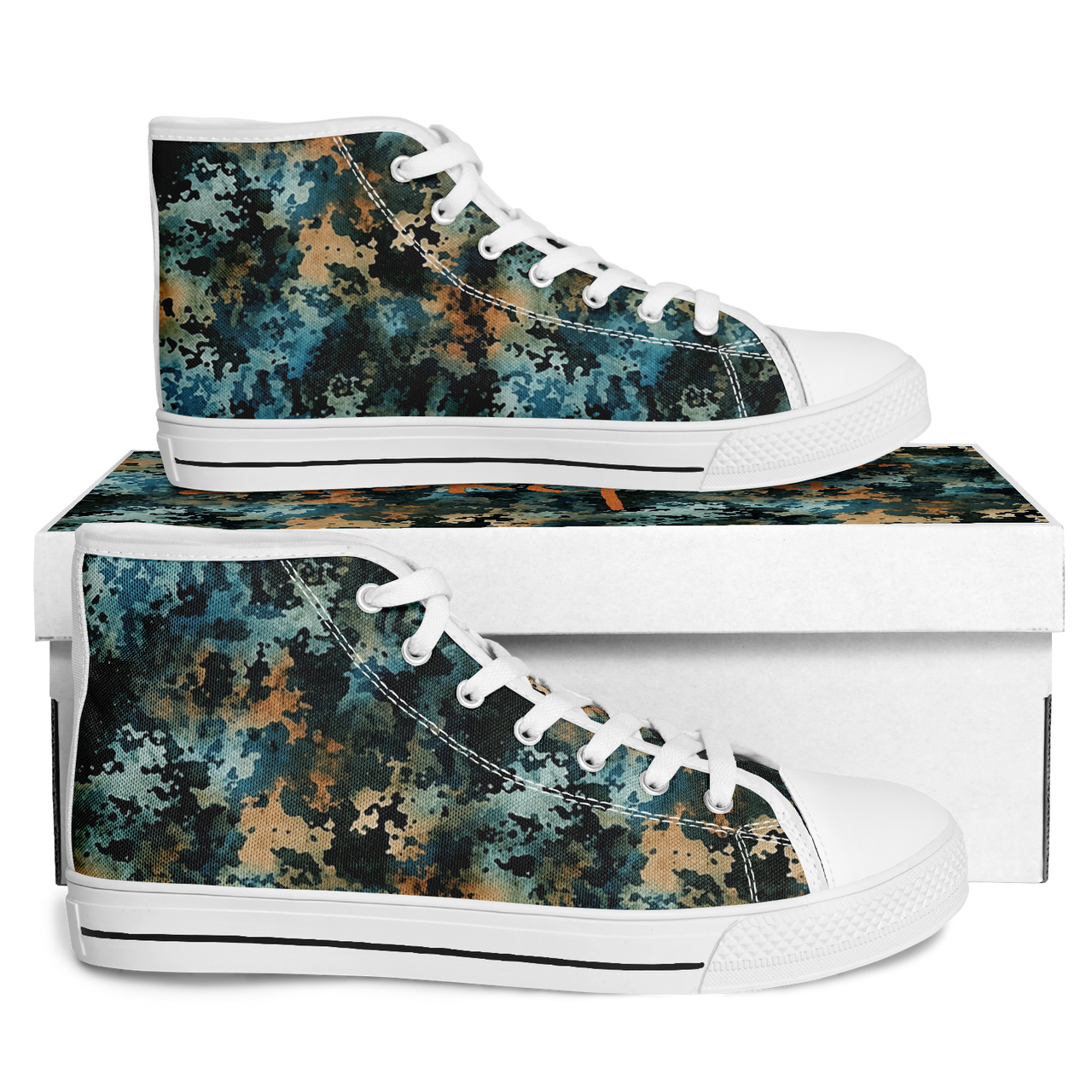 Chokefish™ Urban Peak Retro High Tops-Acid-Wash-002