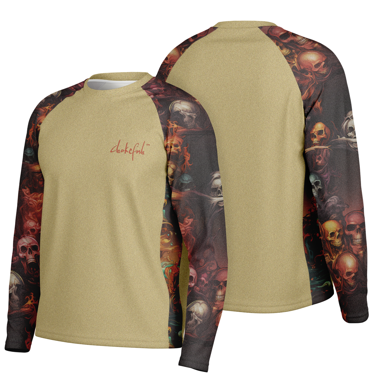 Chokefish™ Long Sleeve Every Day All Weather Skulls Shirt Men's-004