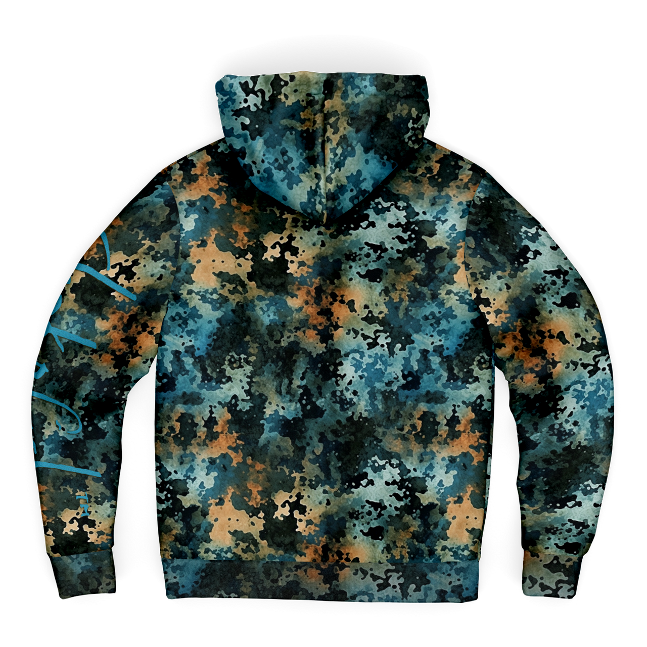 Chokefish™ Microfleece Zip-Up Hoodie Acid-Wash Colors-004
