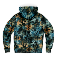 Chokefish™ Microfleece Zip-Up Hoodie Acid-Wash Colors-004