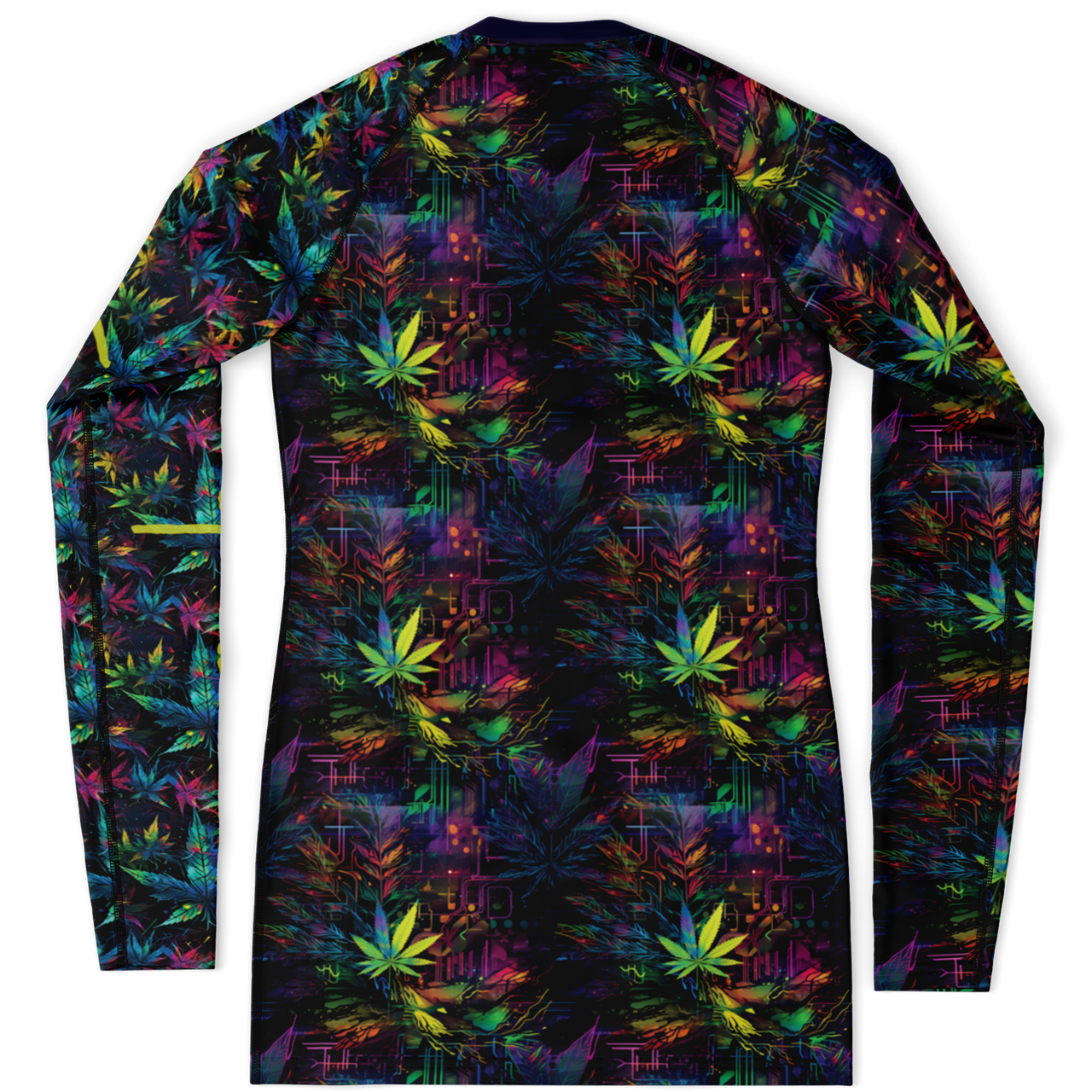 Chokefish™ Long Sleeve Rashguard Cannabis Woman's Shirt-009