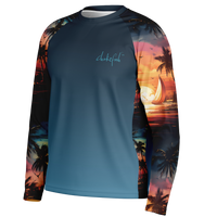 Chokefish™ Long Sleeve Every Day All Weather Trees&Boats Shirt Men's-011
