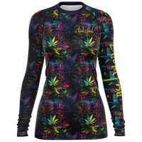 Chokefish™ Long Sleeve Rashguard Cannabis Woman's Shirt-009