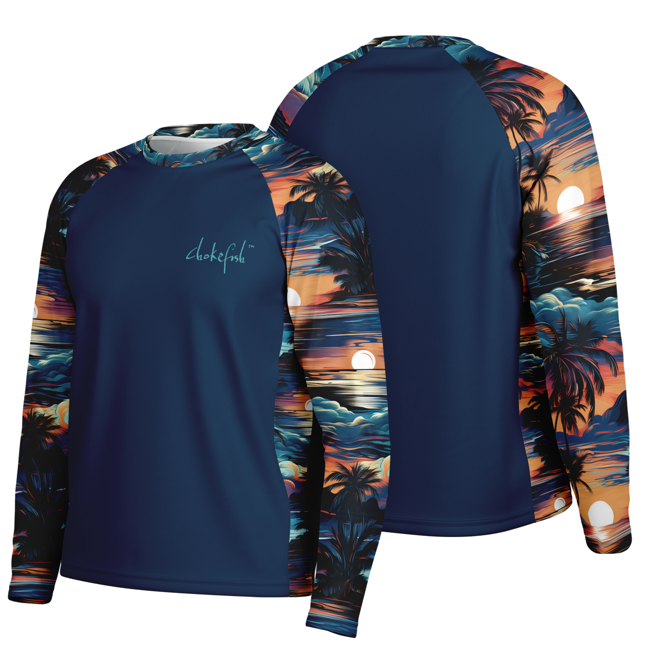 Chokefish™ Long Sleeve Every Day All Weather Trees&Boats Shirt Men's-002