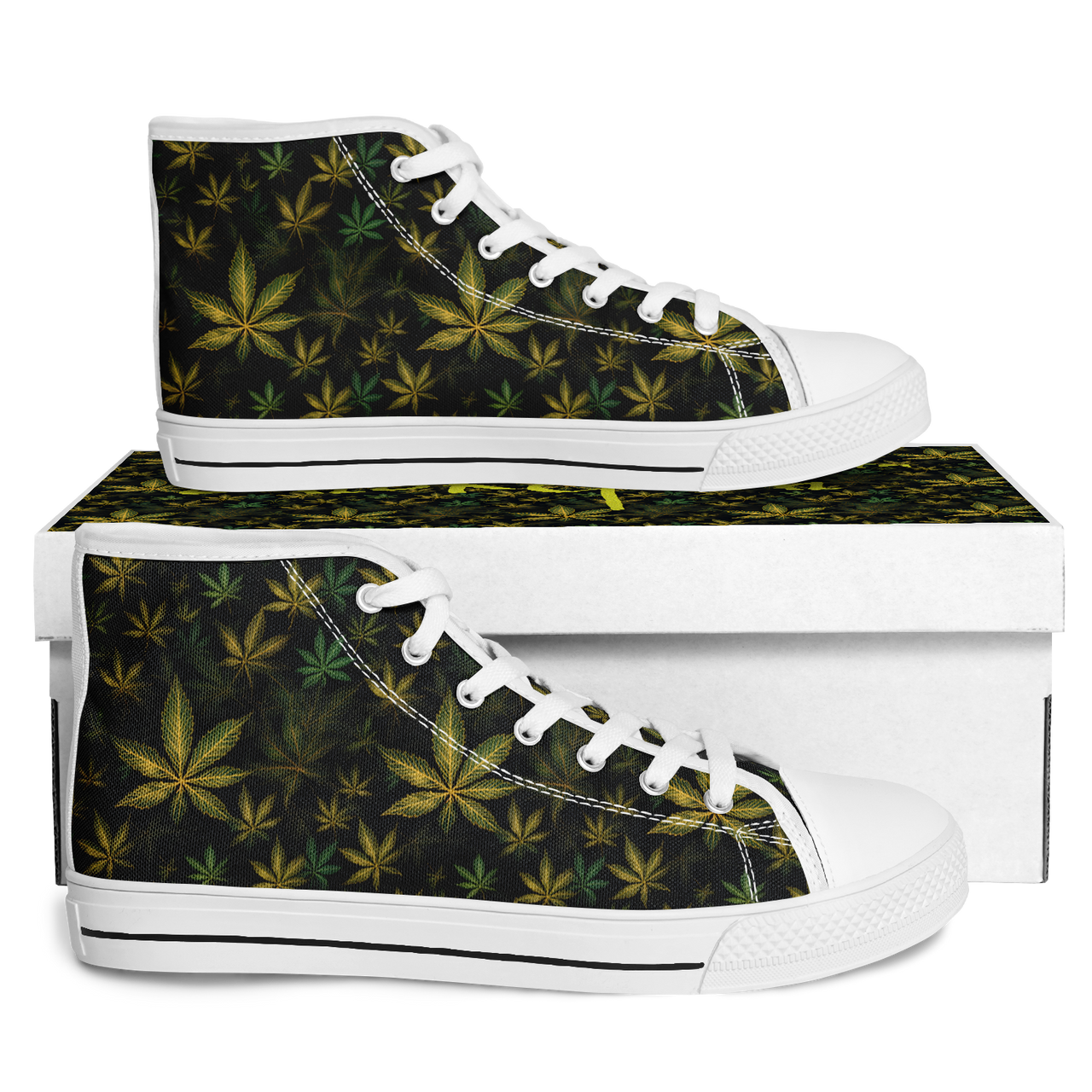 Chokefish™ Urban Peak Retro High Tops-Canabis-027