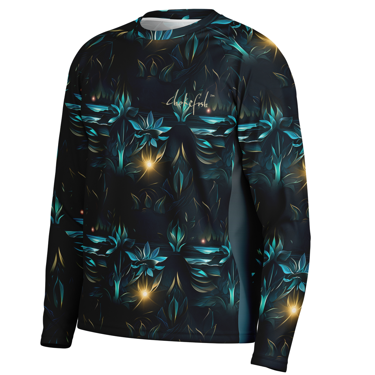 Chokefish™ Long Sleeve Every Day All Weather Trees&Boats Shirt Men's-001