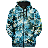 Chokefish™ Microfleece Zip-Up Hoodie Acid-Wash Colors-015B
