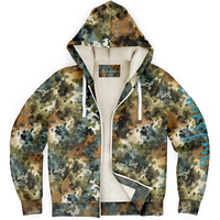 Chokefish™ Microfleece Zip-Up Hoodie Acid-Wash Colors-002