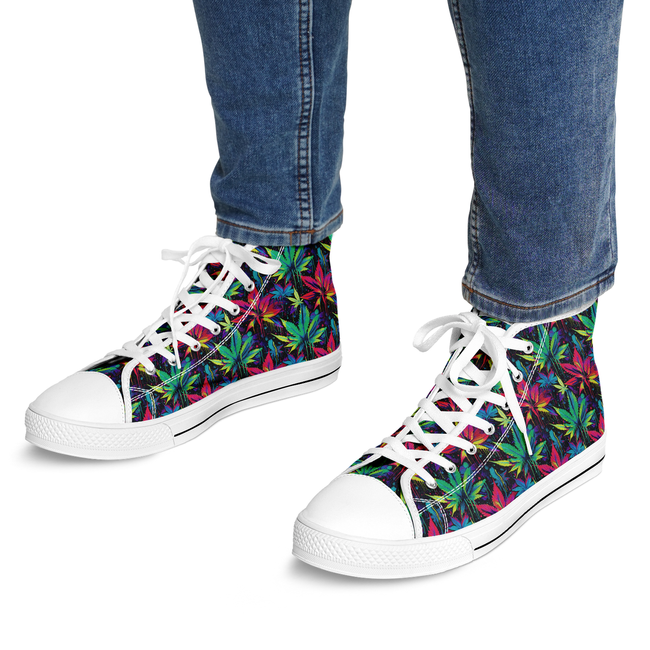 Chokefish™ Urban Peak Retro High Tops-Cannabis-010