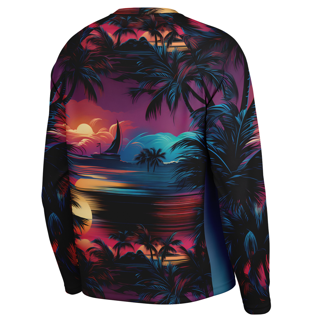 Chokefish™ Long Sleeve Every Day All Weather Trees&Boats Shirt Men's-010