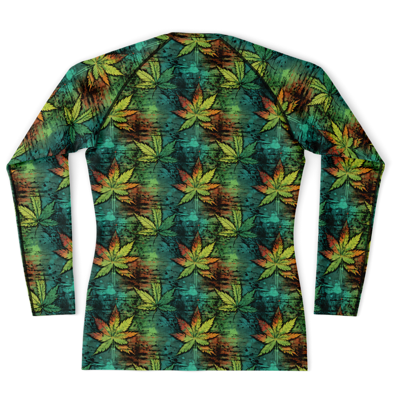 Chokefish™ Long Sleeve Rashguard Cannabis Men's Shirt-004