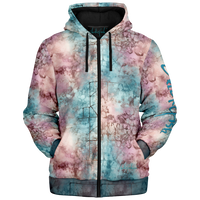 Chokefish™ Microfleece Zip-Up Hoodie Acid-Wash Colors-005B