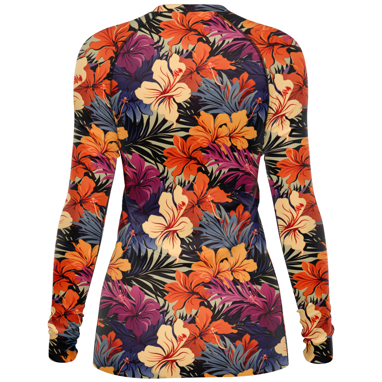 Chokefish™ Long Sleeve Rashguard Floral Woman's Shirt-007