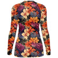 Chokefish™ Long Sleeve Rashguard Floral Woman's Shirt-007