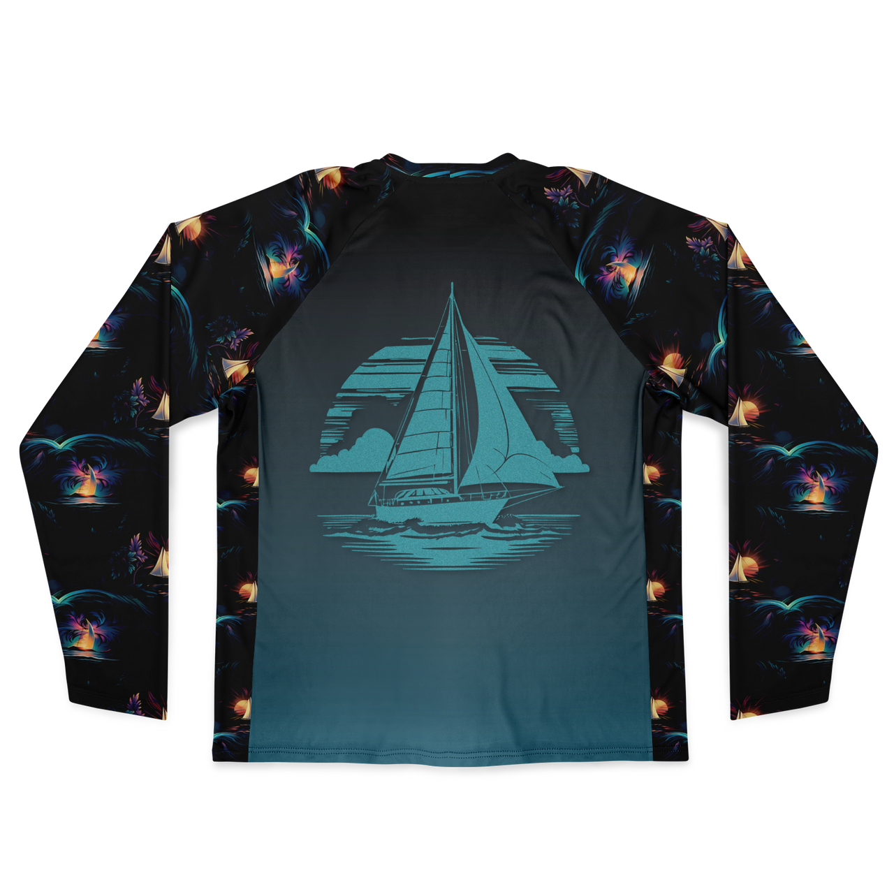 Chokefish™ Long Sleeve Every Day All Weather Trees&Boats Shirt Men's-020-2