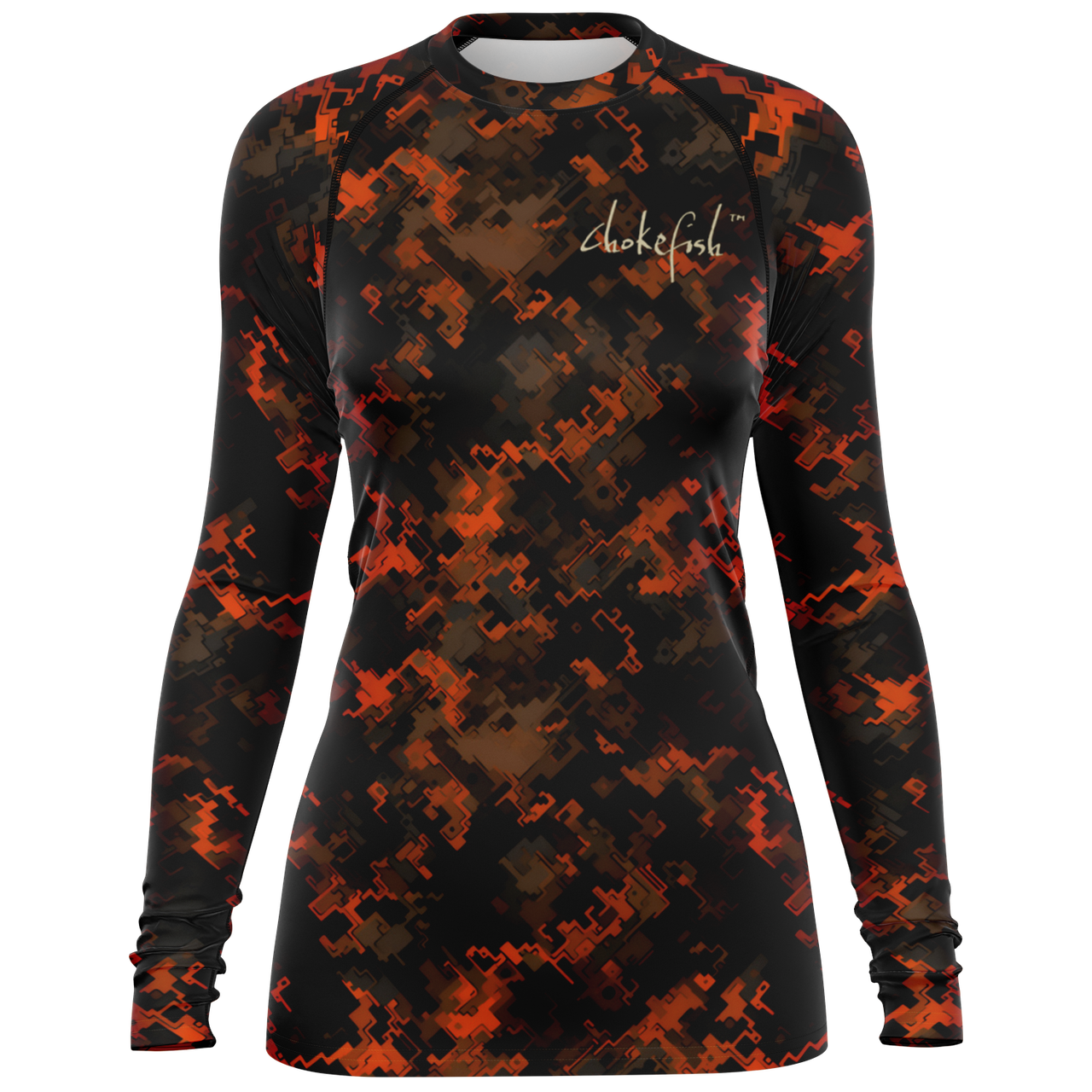 Chokefish™ Long Sleeve Rashguard Camouflage Woman's Shirt-017
