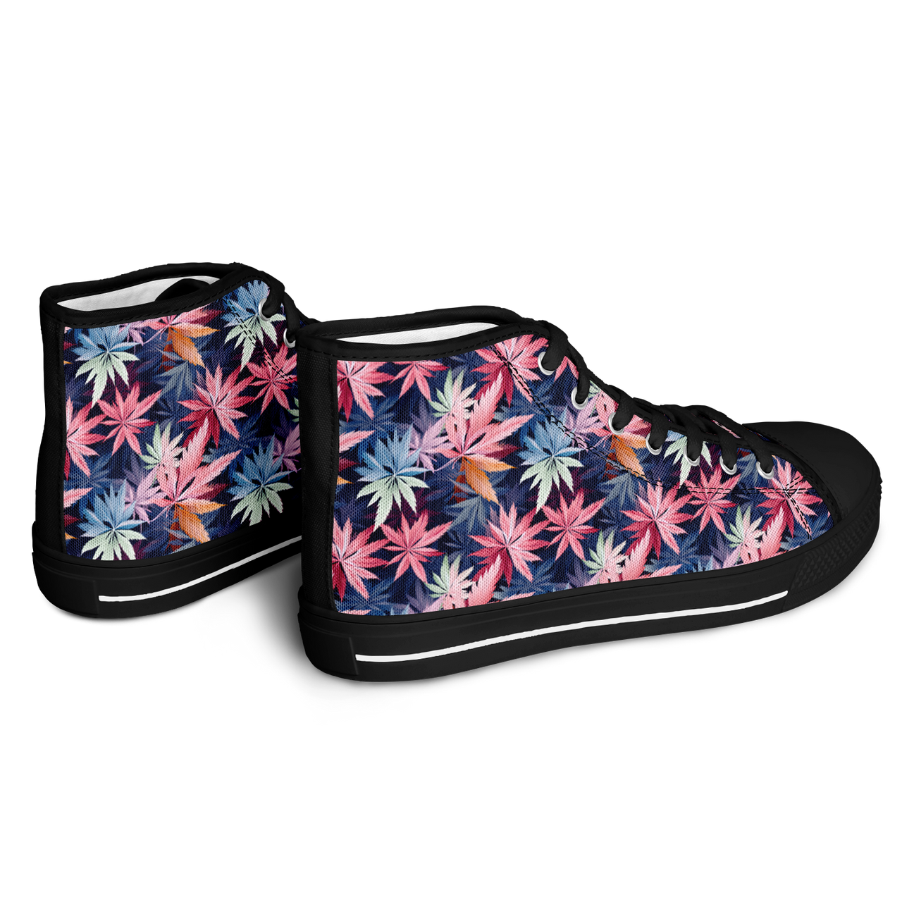 Chokefish™ Urban Peak Retro High Tops-Cannabis-001-2