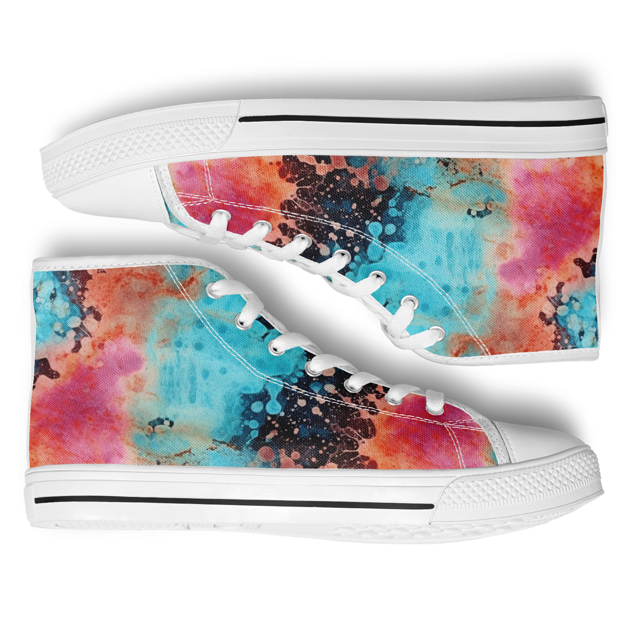 Chokefish™ Urban Peak Retro High Tops-Acid-Wash-005