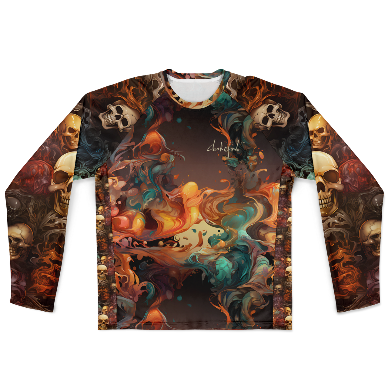Chokefish™ Long Sleeve Every Day All Weather Skulls Shirt Men's-001