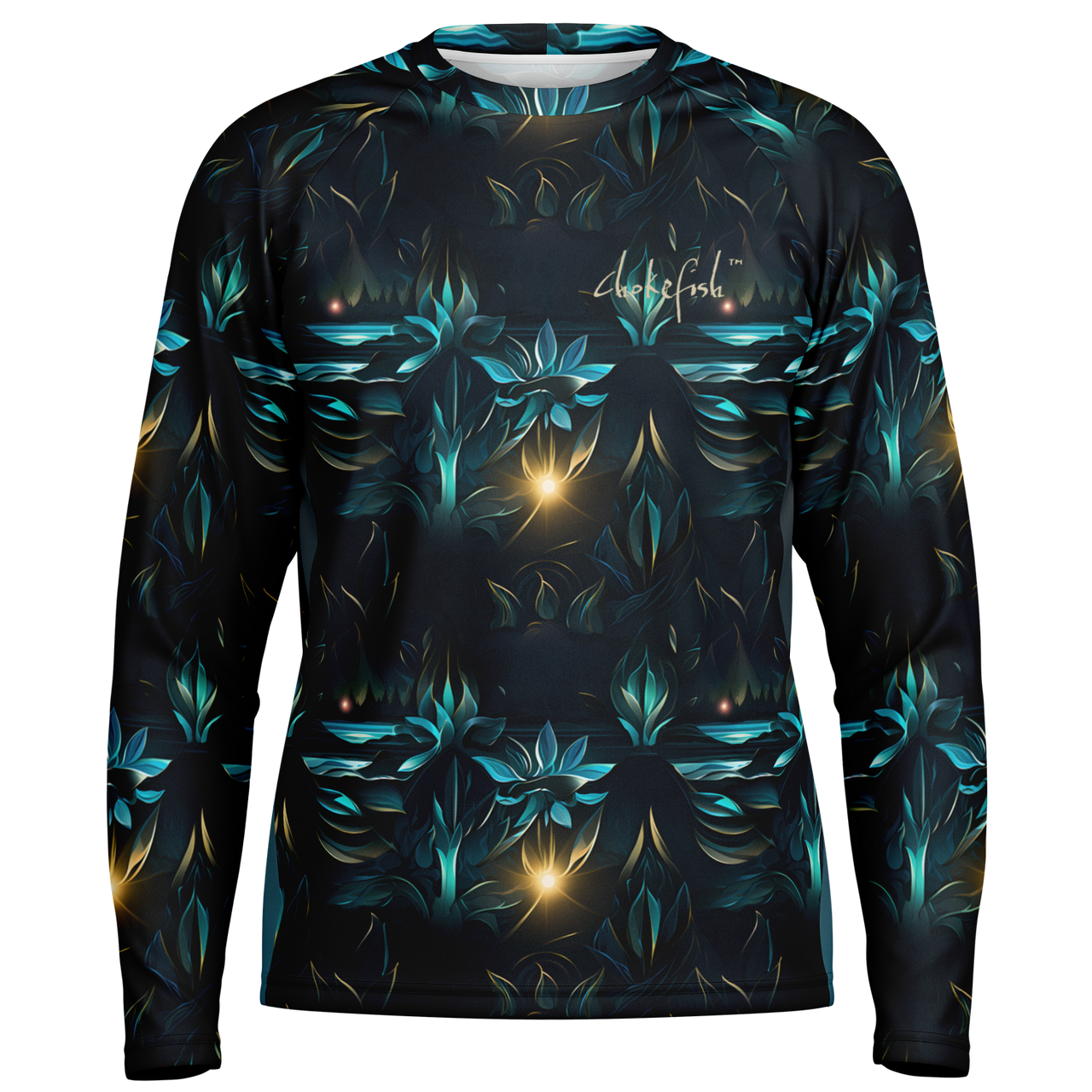 Chokefish™ Long Sleeve Every Day All Weather Trees&Boats Shirt Men's-001