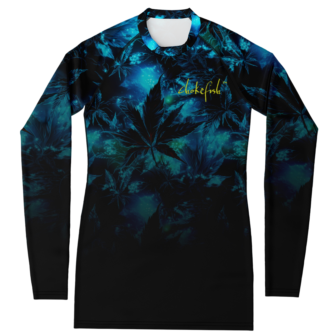 Chokefish™ Long Sleeve Rashguard Cannabis Woman's Shirt-008