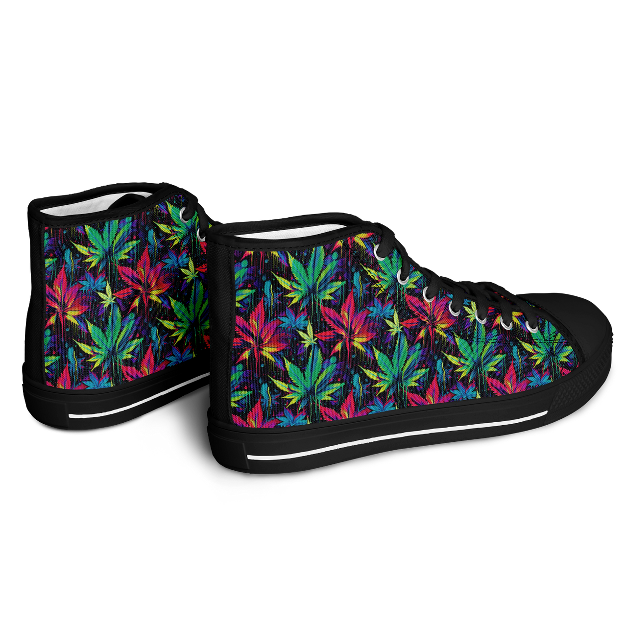 Chokefish™ Urban Peak Retro High Tops-Cannabis-010-2