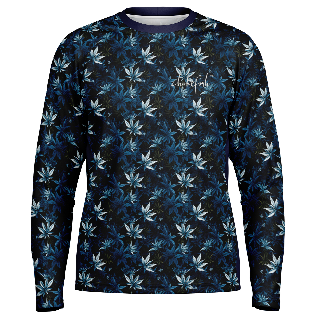 Chokefish™ Long Sleeve Every Day All Weather Cannabis Shirt Men's-006-Blue