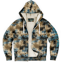Chokefish™ Microfleece Zip-Up Hoodie Acid-Wash Colors-014