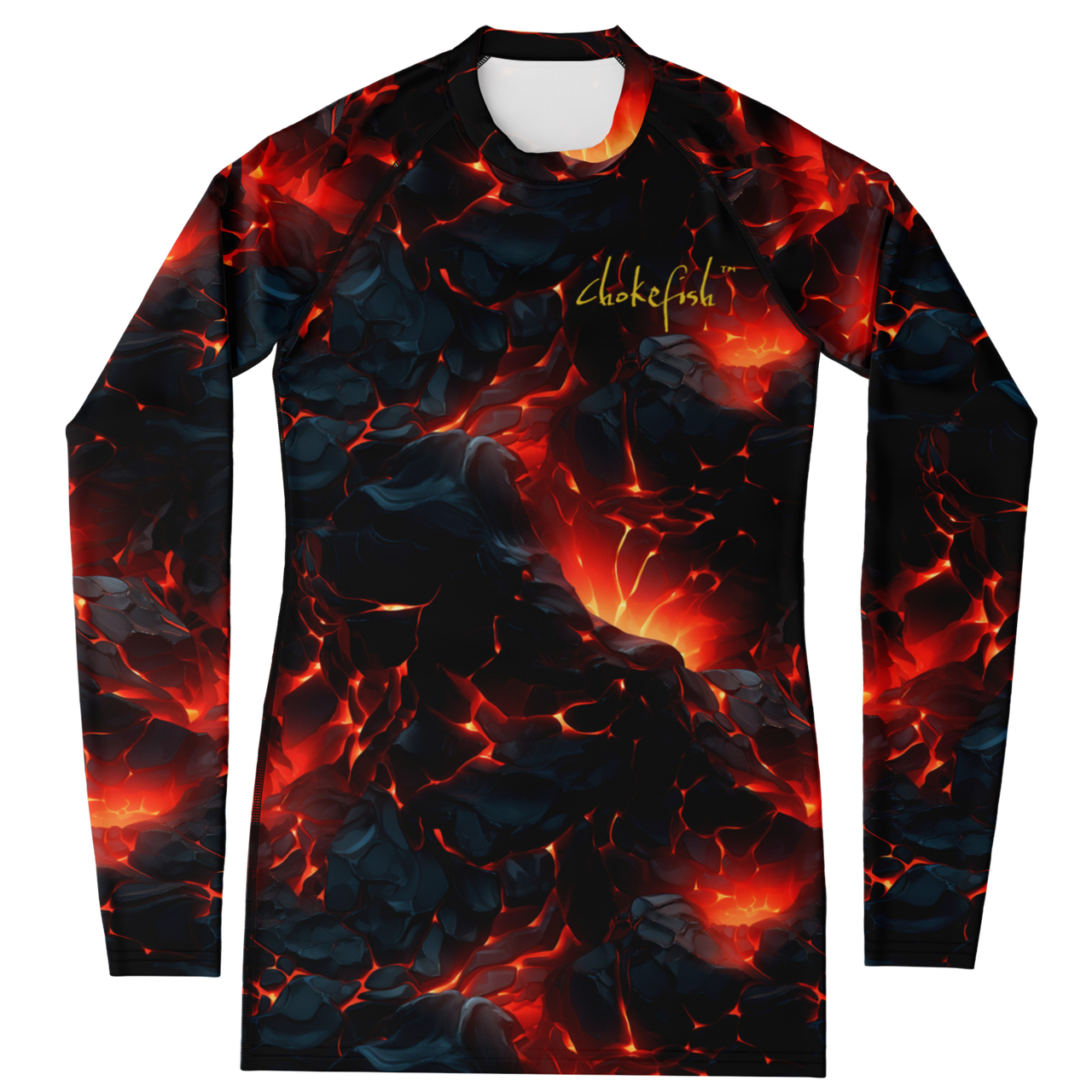 Chokefish™ Long Sleeve Rashguard Volcanos Woman's Shirt-003