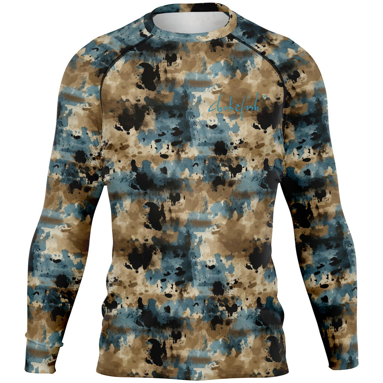 Chokefish™ Long Sleeve Rashguard Acid-Wash Men's Shirt-012